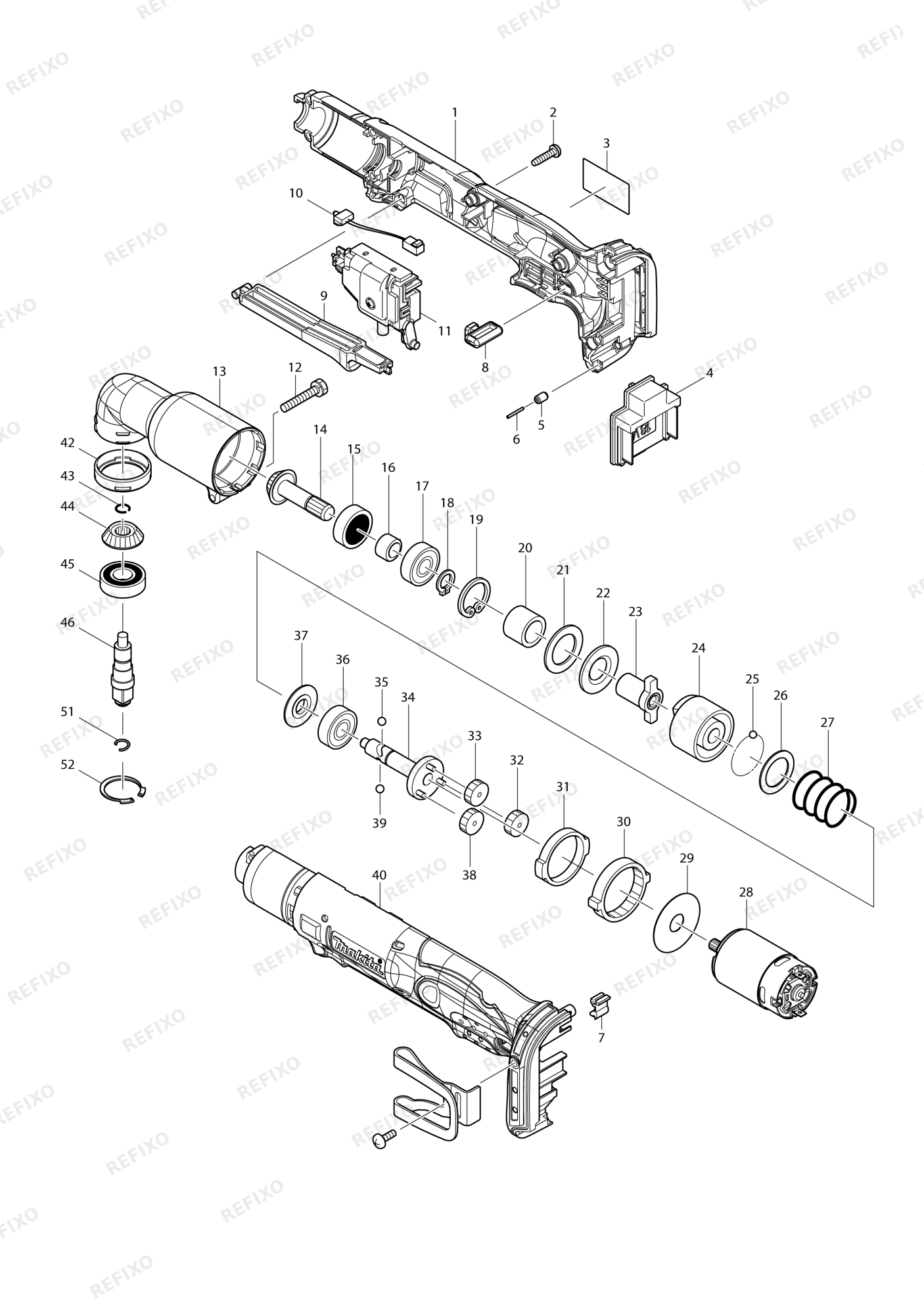 MAKITA DTL063 — схема запчастей