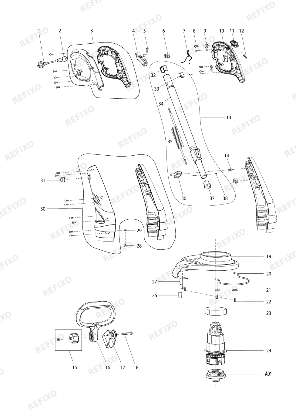 MAKITA ET-40 — схема запчастей