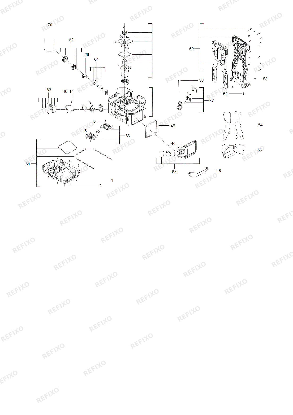 MILWAUKEE M18BPFPH 0 4933464961 4000469922 — схема запчастей