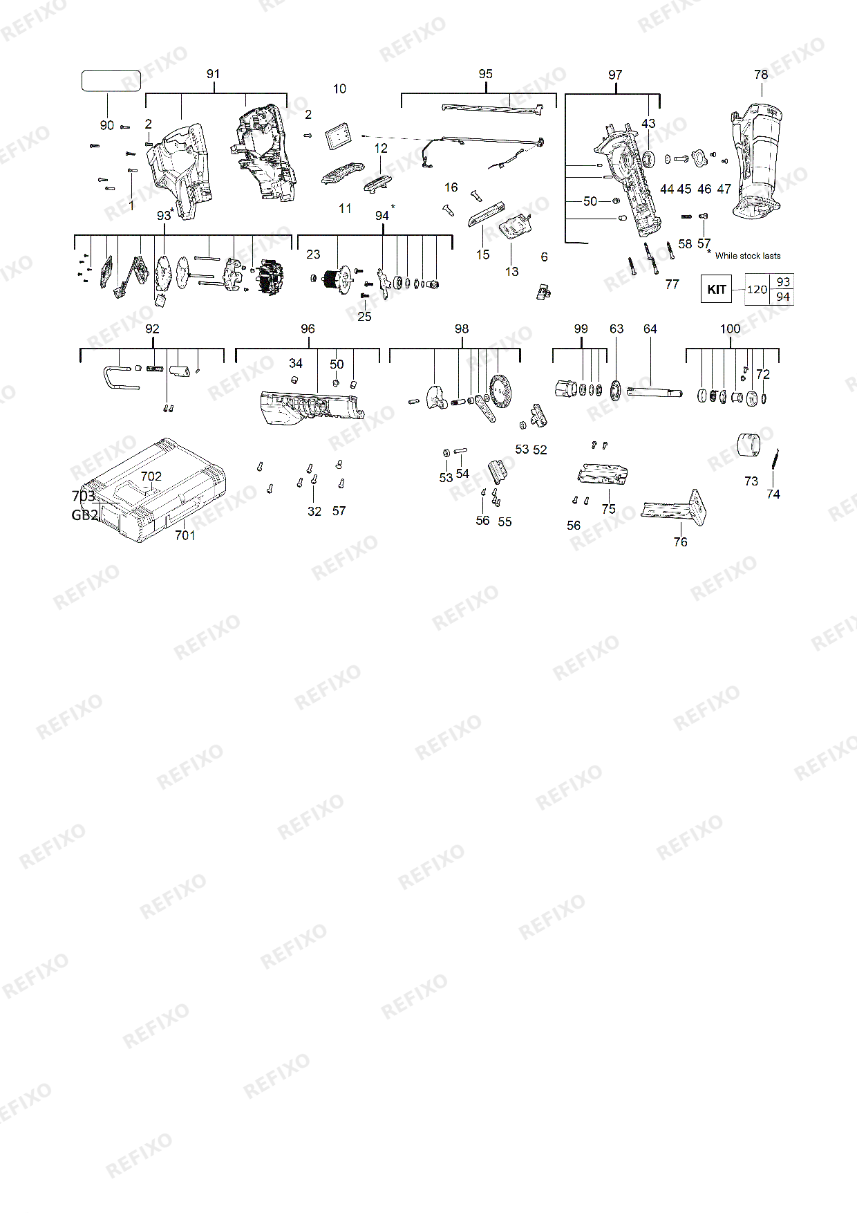 MILWAUKEE M18ONEFSZ 0X 4933478296 4000477908 — схема запчастей