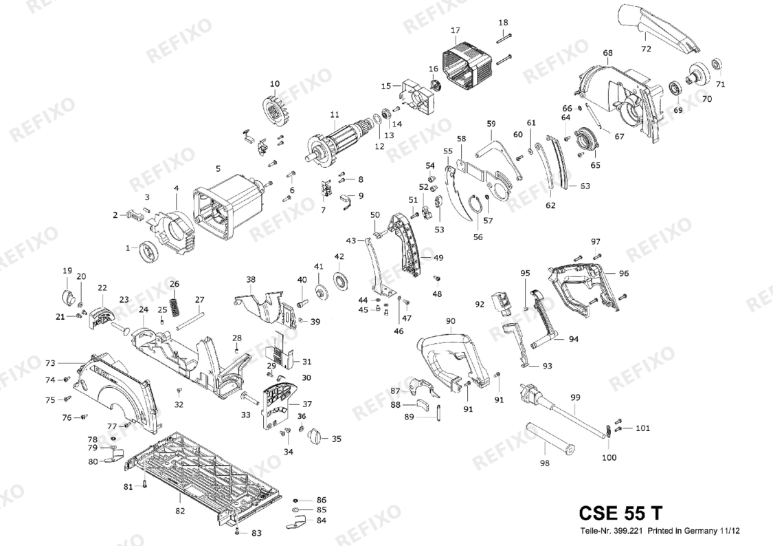Flex CSE 55 TZ24-WZGRS160 Kit - Tauchsäge 388297 — схема запчастей