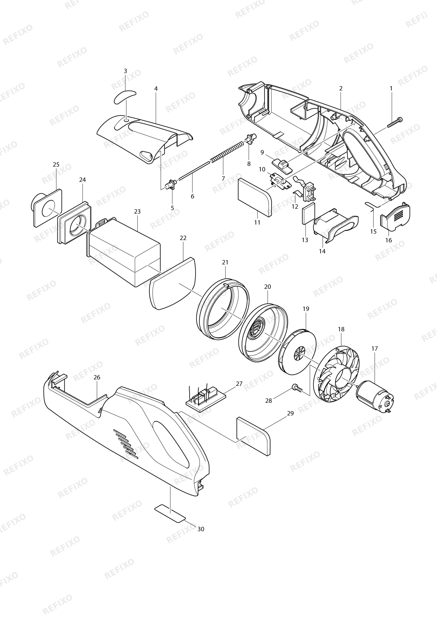 MAKITA 4073D — схема запчастей