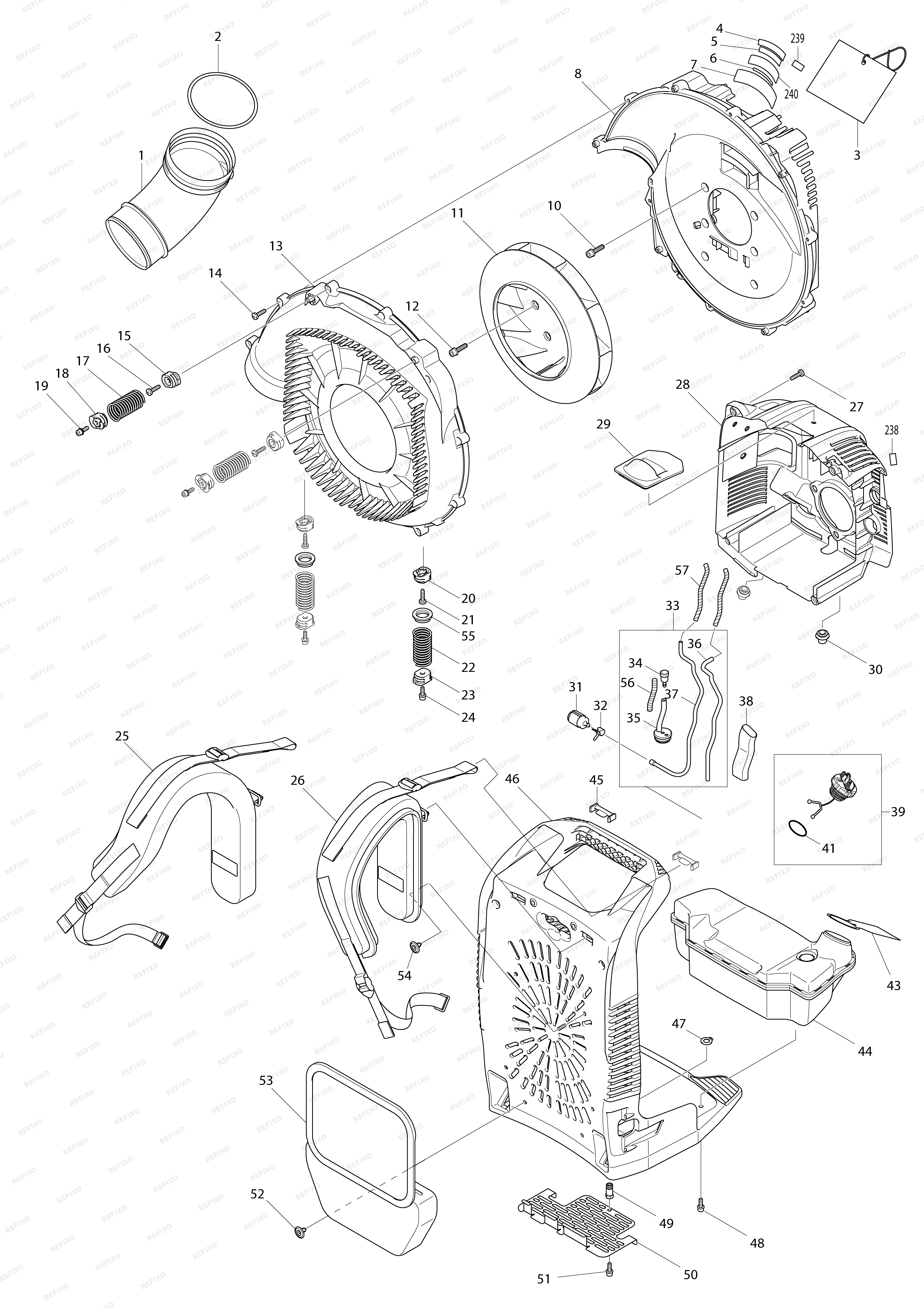 MAKITA EB7650TH — схема запчастей