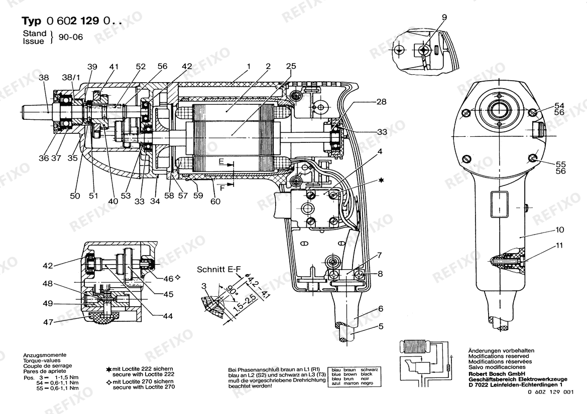 Bosch Дрель HF-BOHRMASCHIN (0 602 129 001) — схема запчастей