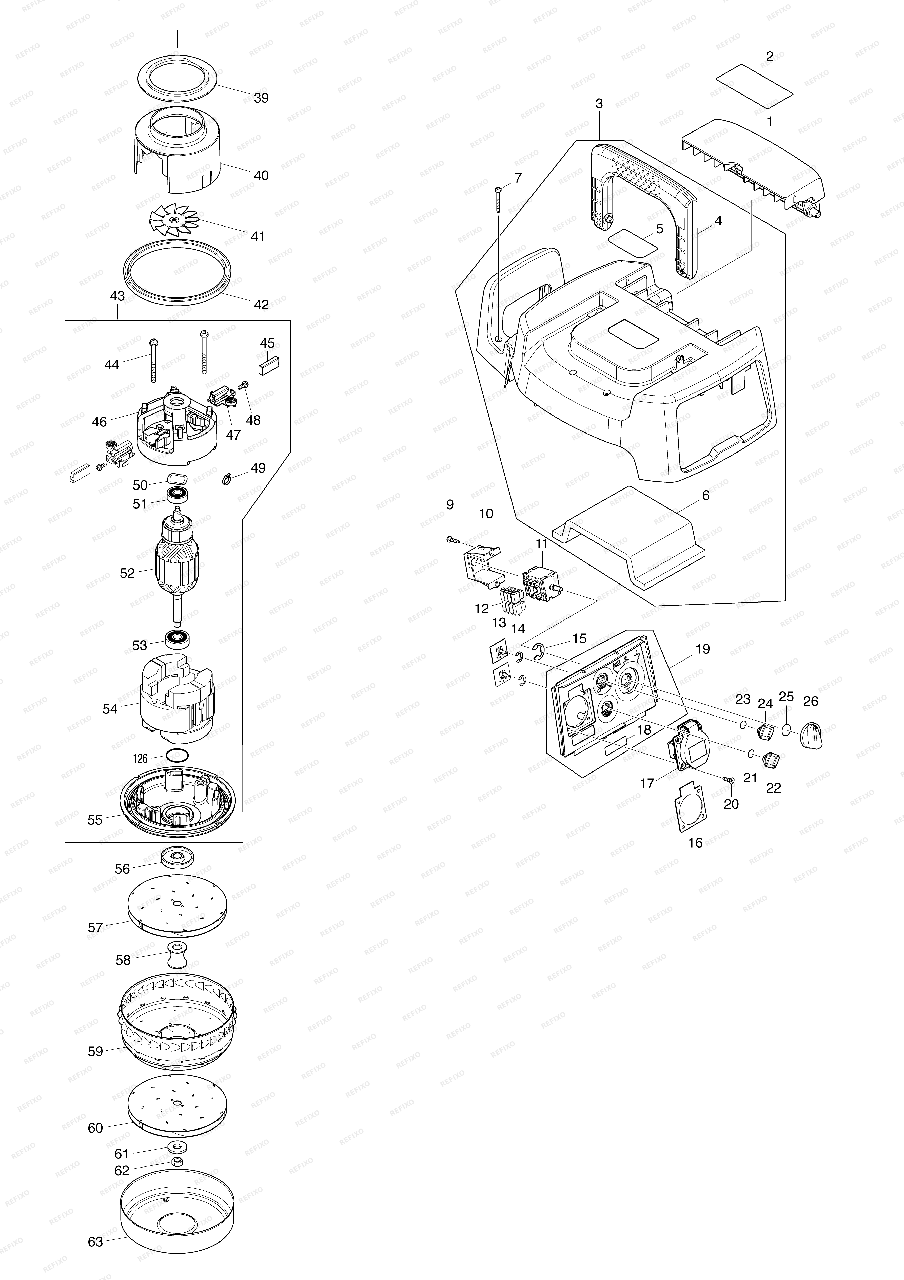 MAKITA VC3211H — схема запчастей