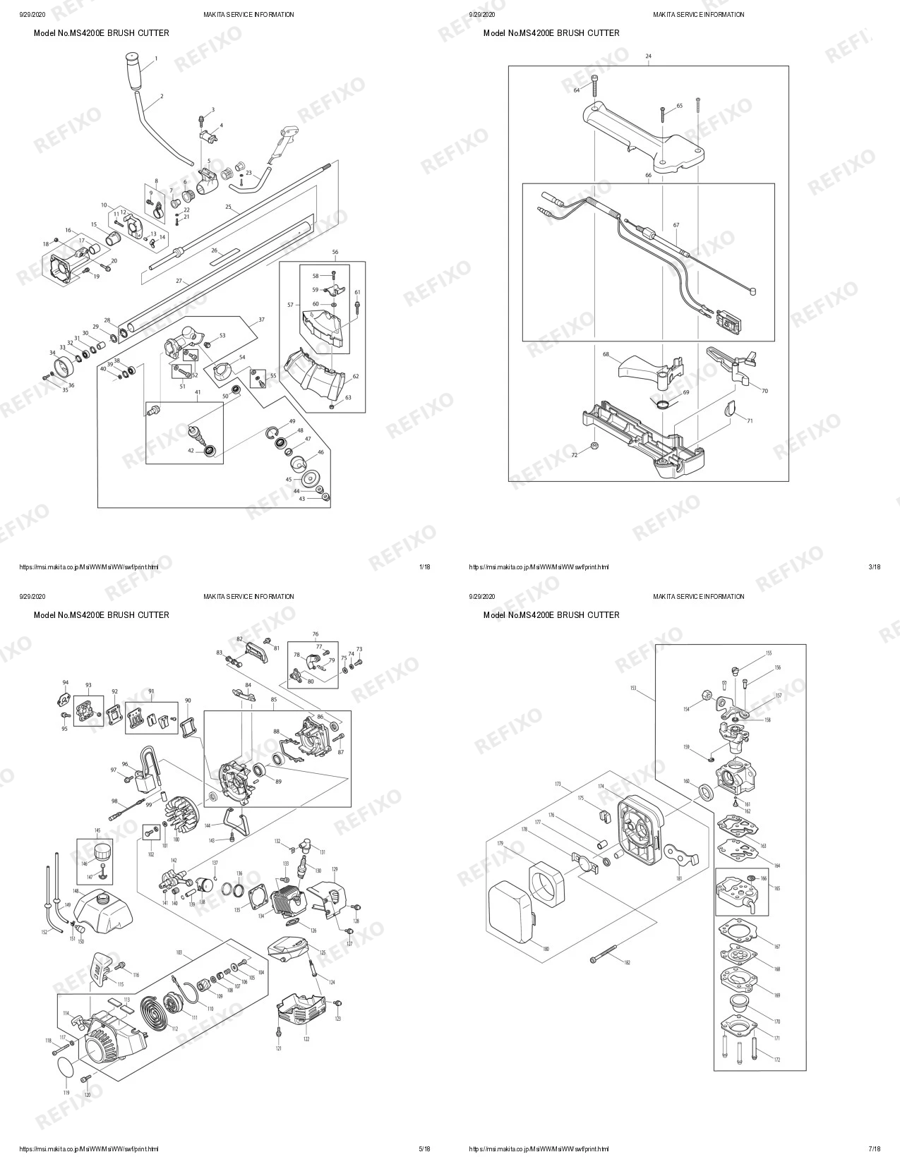 MAKITA MS 4200E — схема запчастей