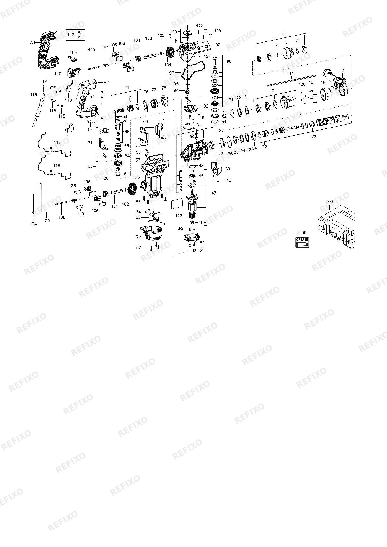 MILWAUKEE PLH28E 4933446790 4000452081 — схема запчастей