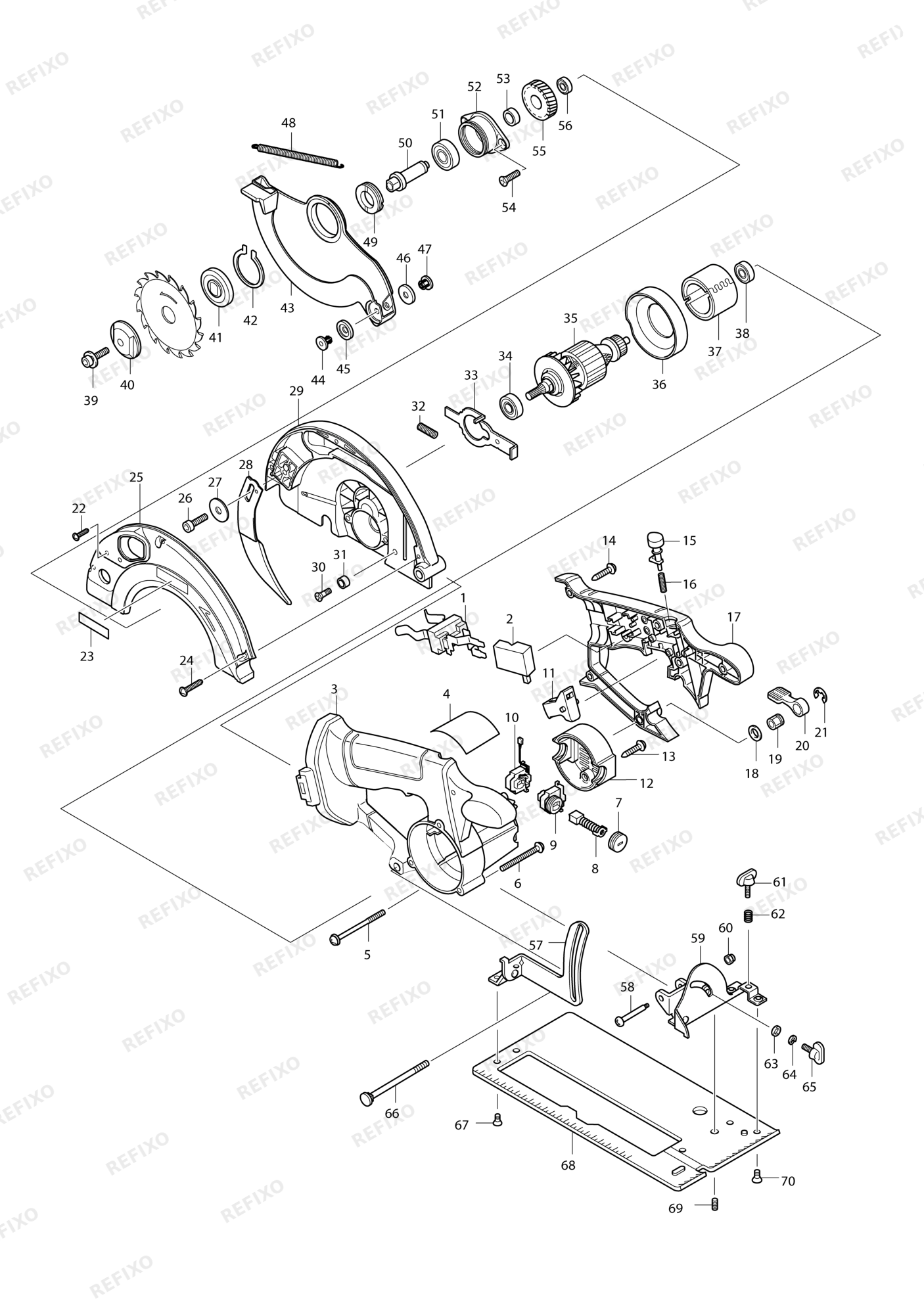 MAKITA 5621RD — схема запчастей