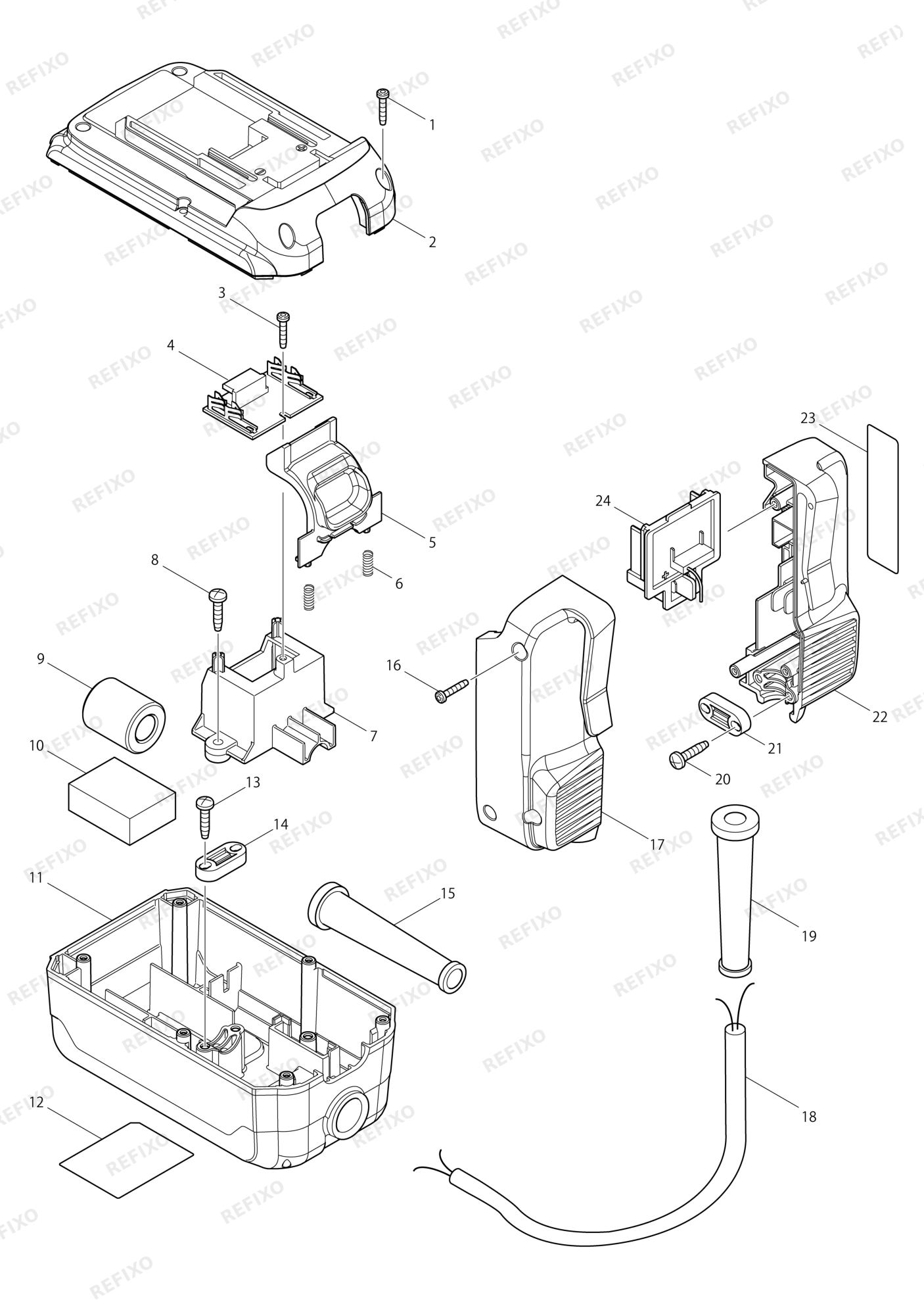 MAKITA BAP36 — схема запчастей