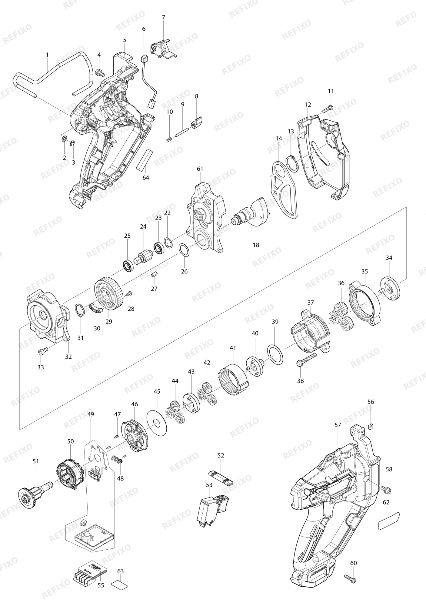 MAKITA SC103D — схема запчастей