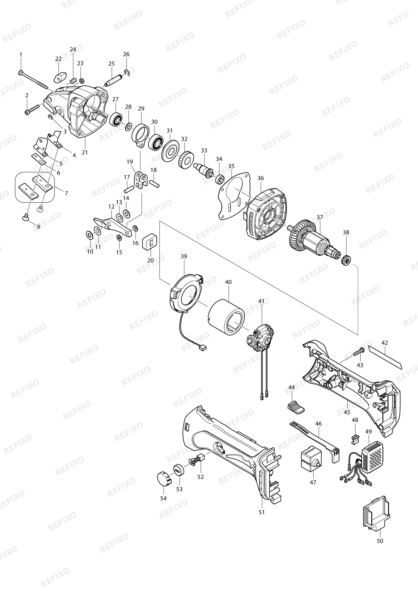 MAKITA BJS160 — схема запчастей