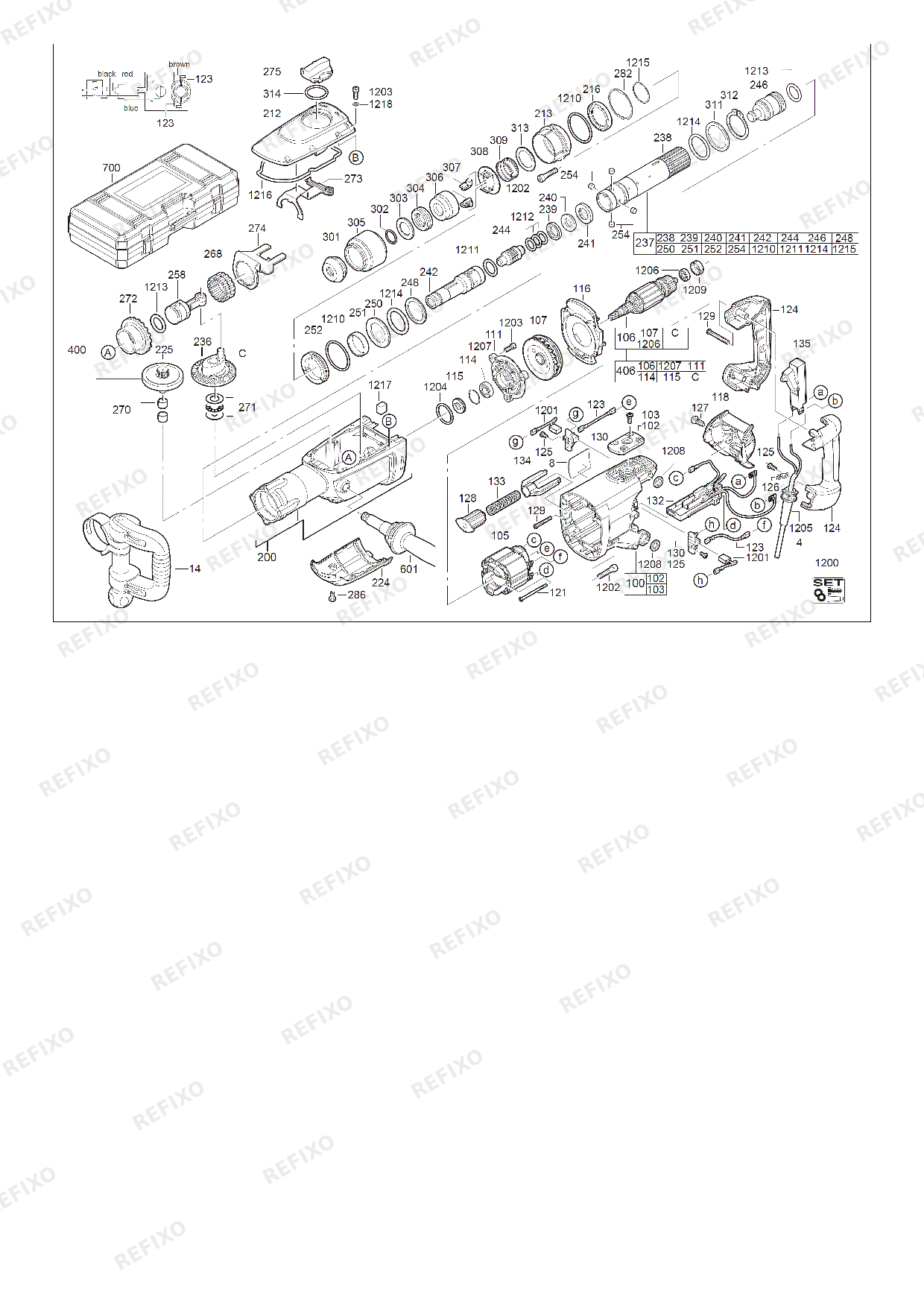 MILWAUKEE K950S 4933375710 4000417163 — схема запчастей