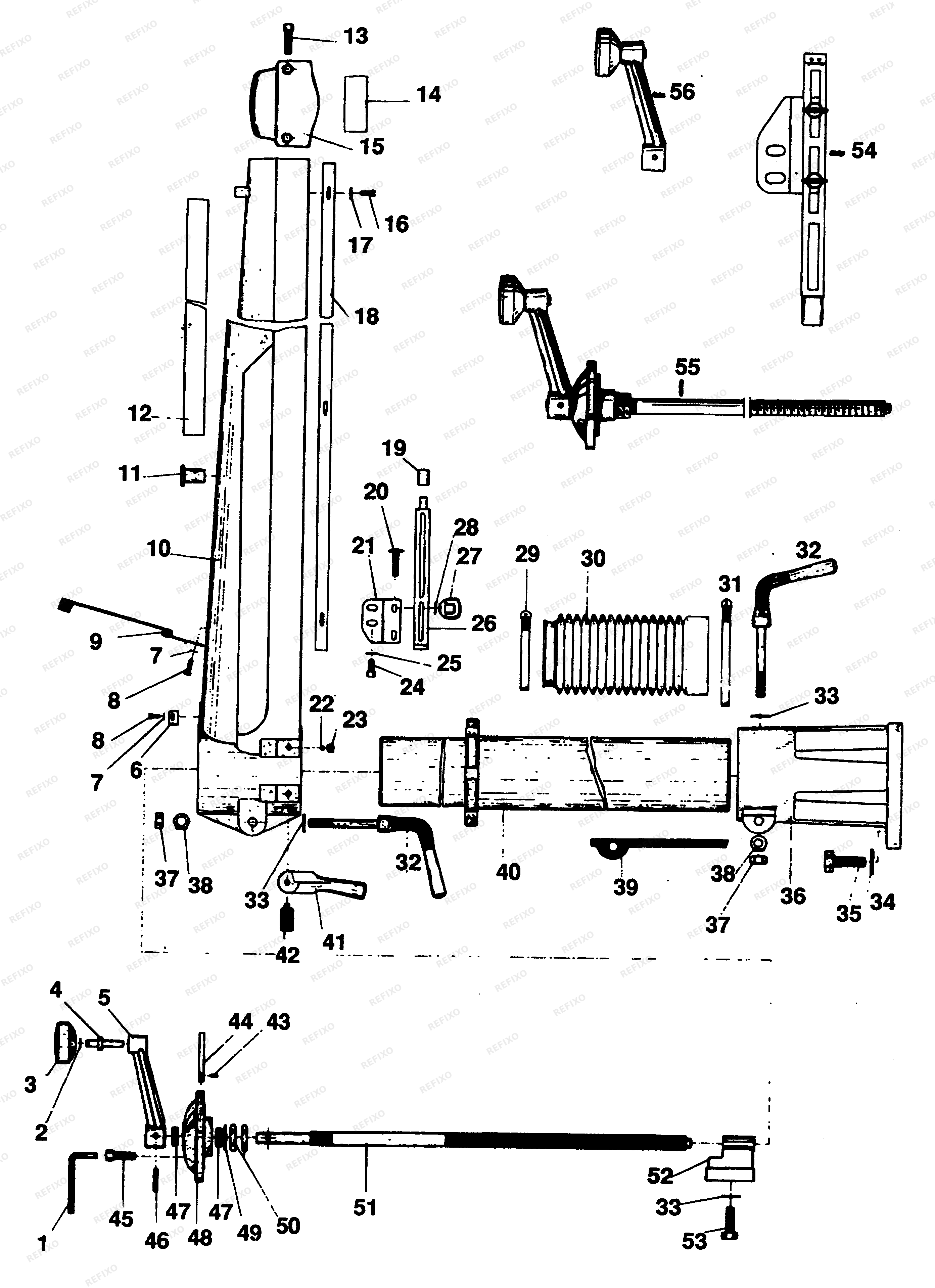 DeWalt РАДИАЛЬНО-КОНСОЛЬНАЯ ПИЛА RAS1603---A — схема запчастей