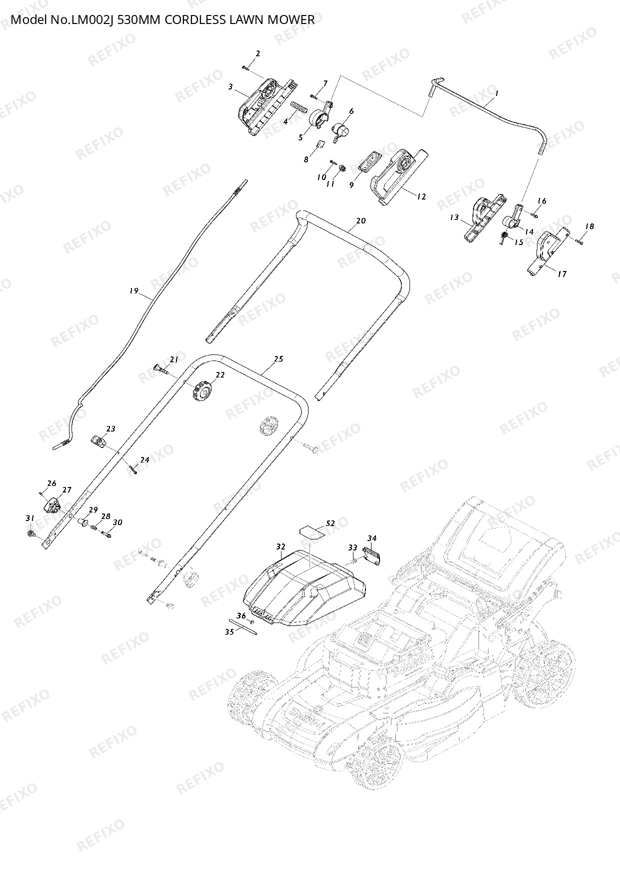 MAKITA LM002J — схема запчастей