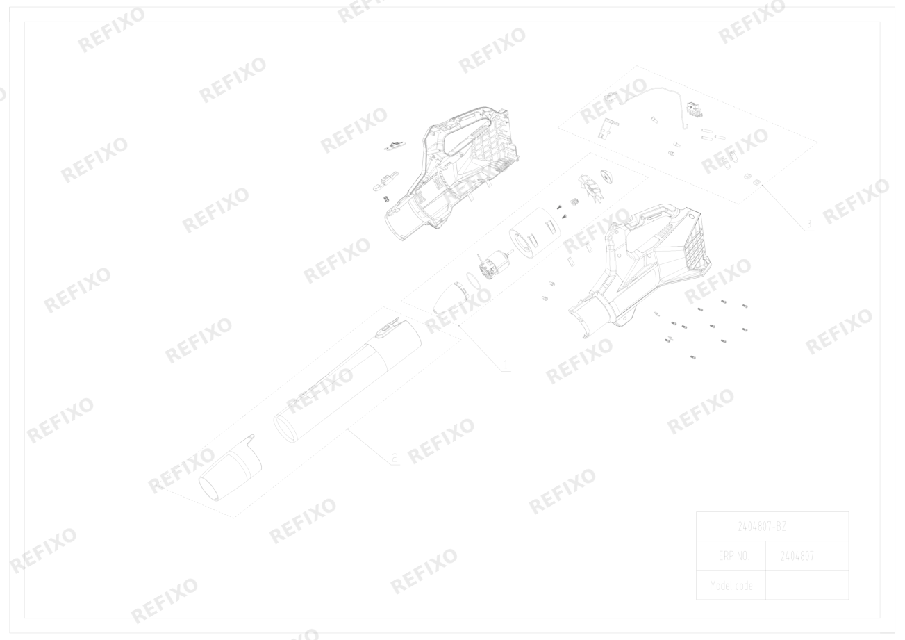 Greenworks 2404807 Exploded view — схема запчастей