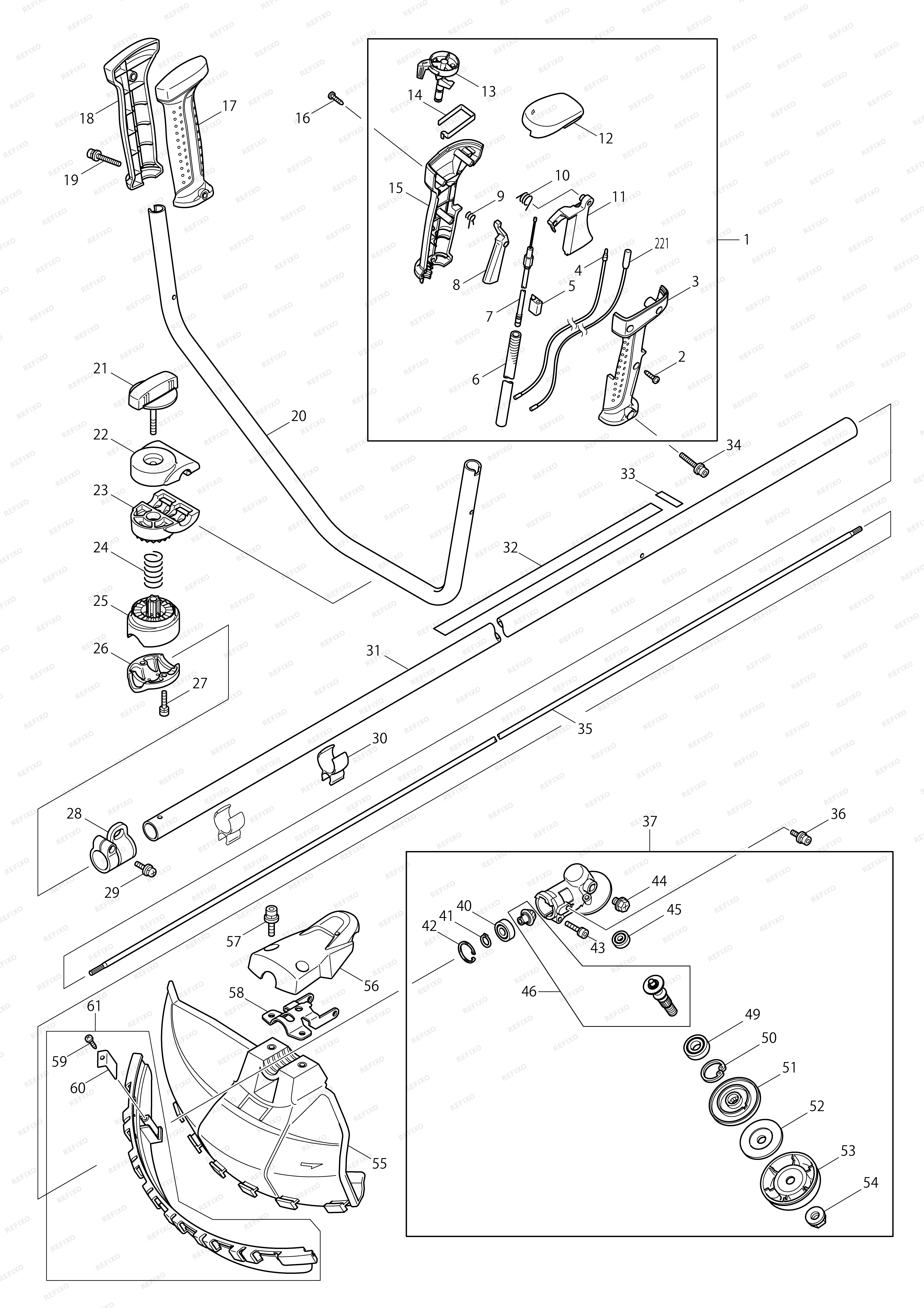 MAKITA EBH252U — схема запчастей