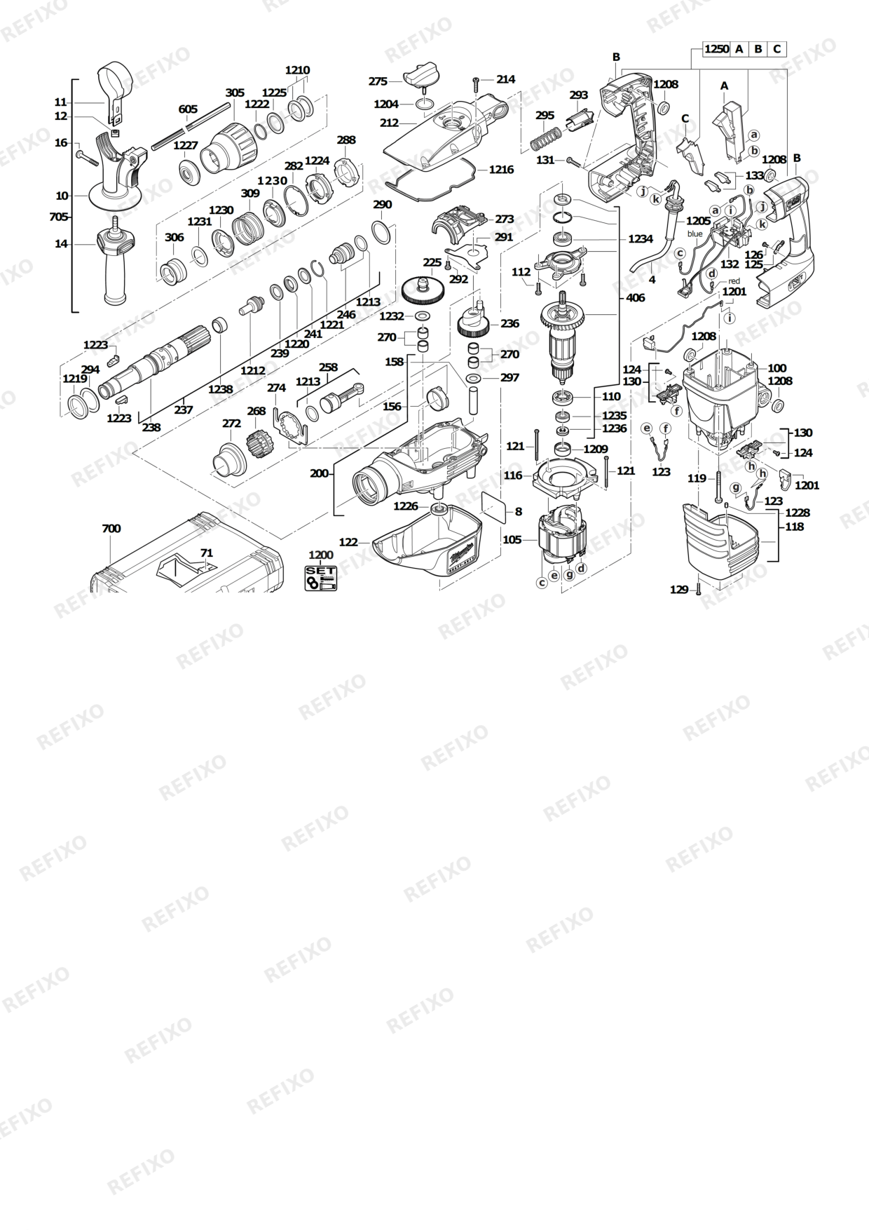 MILWAUKEE K545S 4933398200 4000398201 — схема запчастей