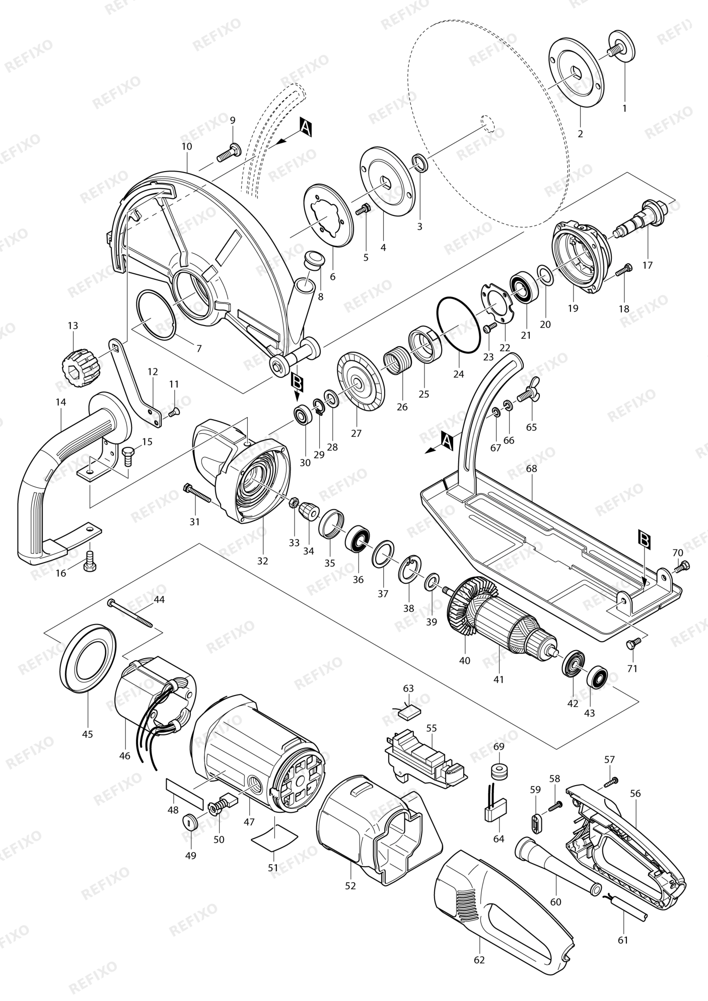 MAKITA 4112HS — схема запчастей