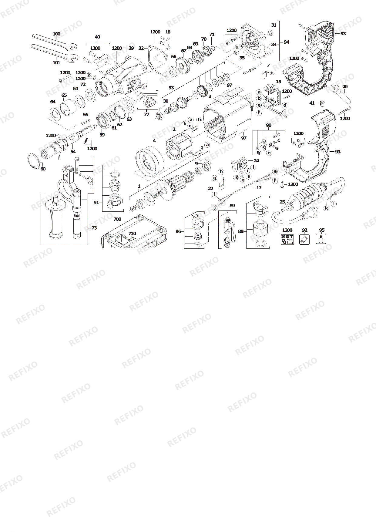 MILWAUKEE DD3 152 4933428000 4000428001 — схема запчастей