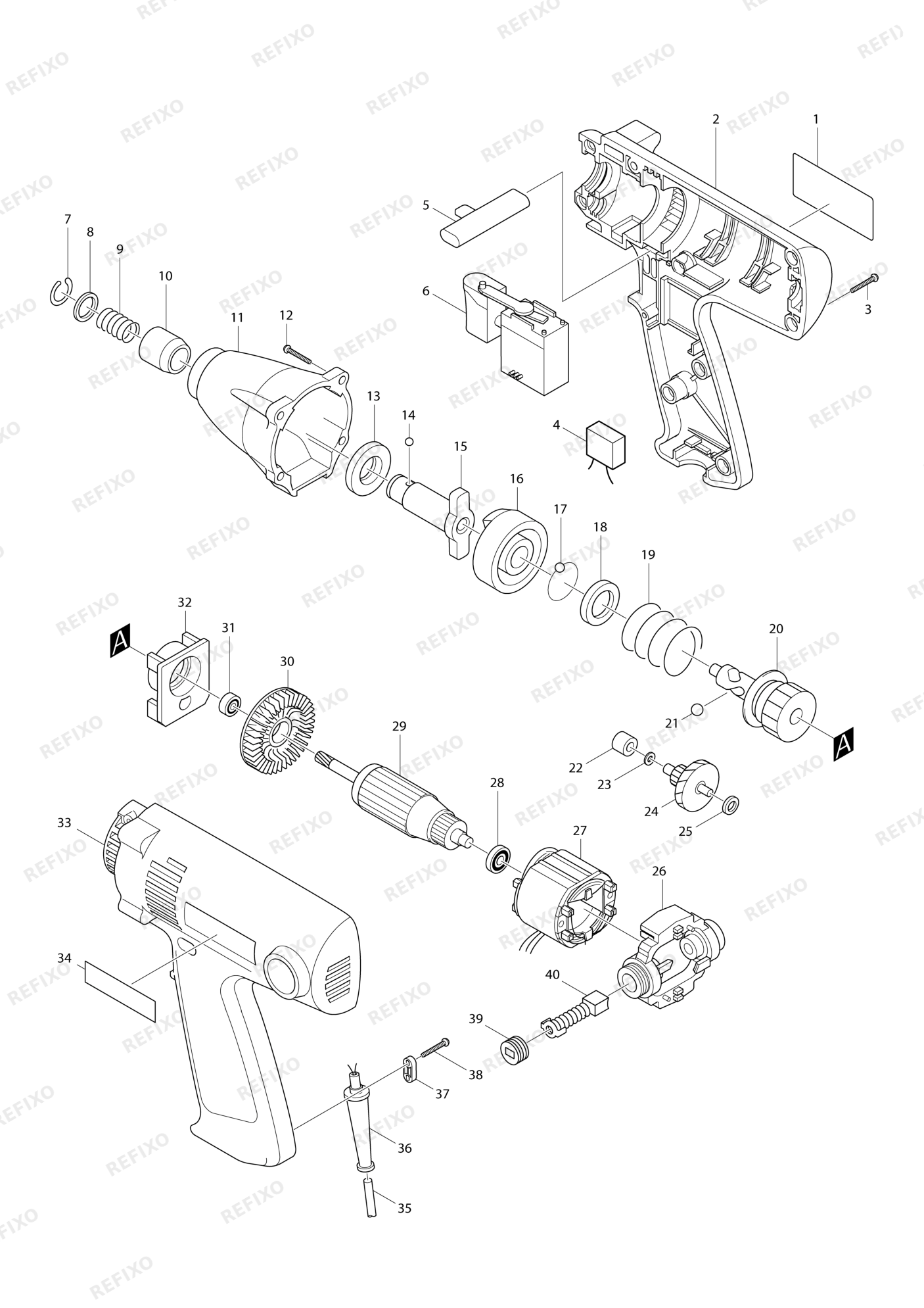 MAKITA 6951 — схема запчастей