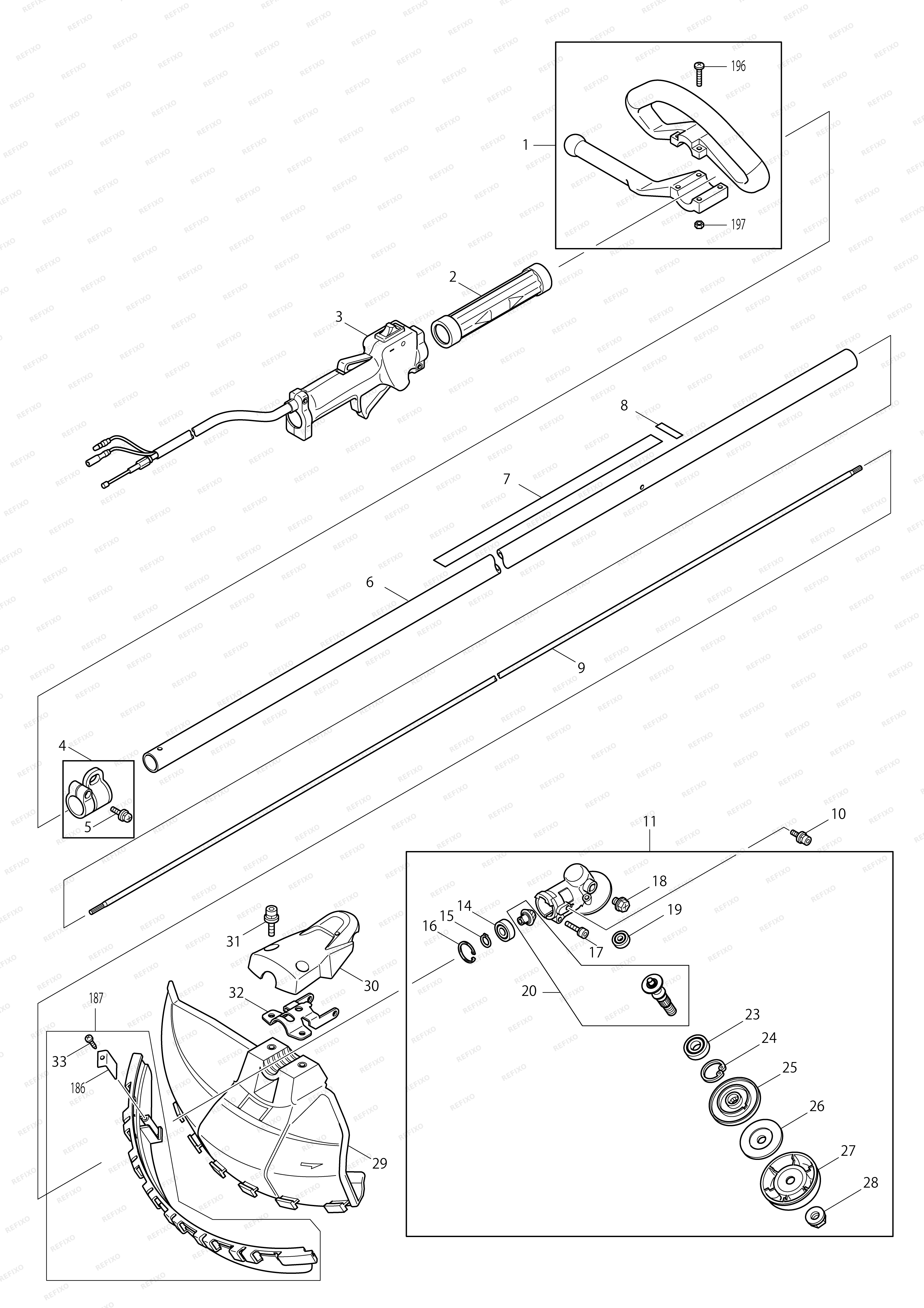 MAKITA EBH252L — схема запчастей