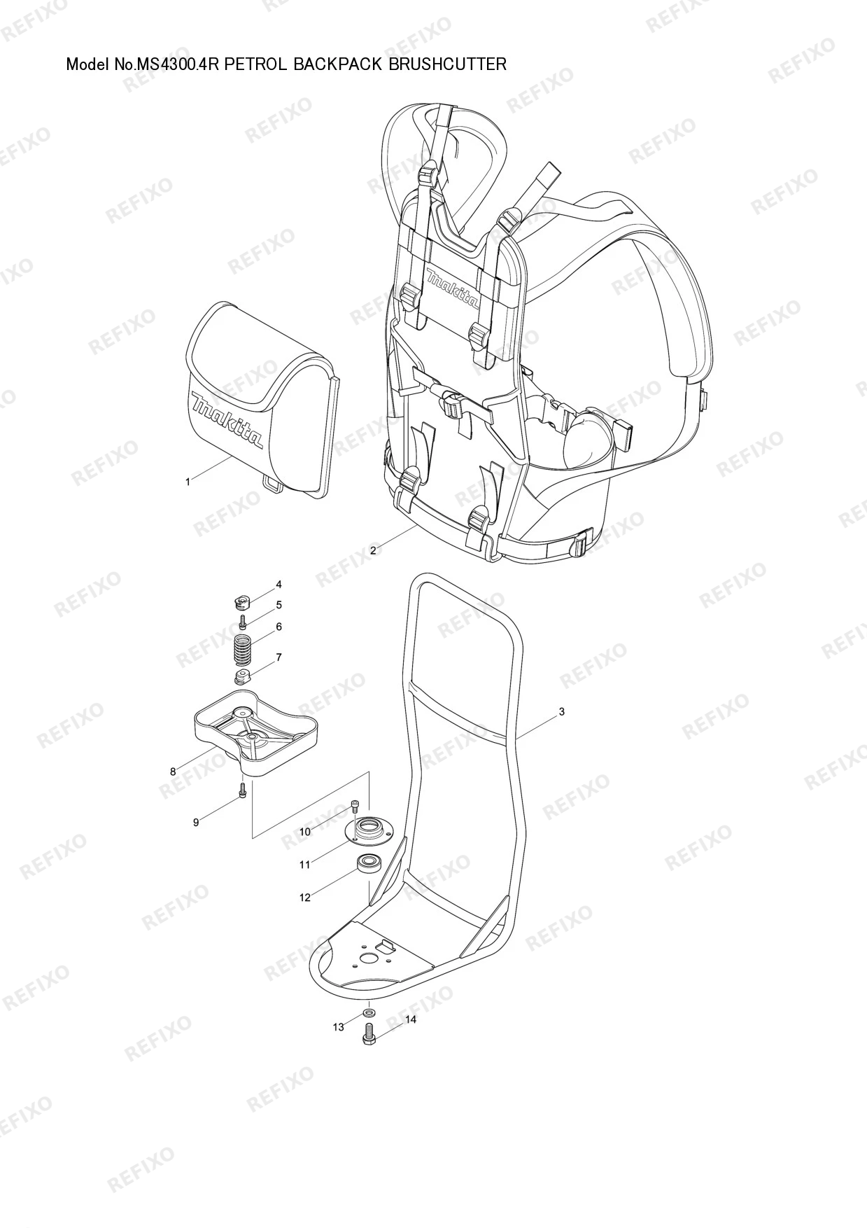 MAKITA MS 4300.4R — схема запчастей