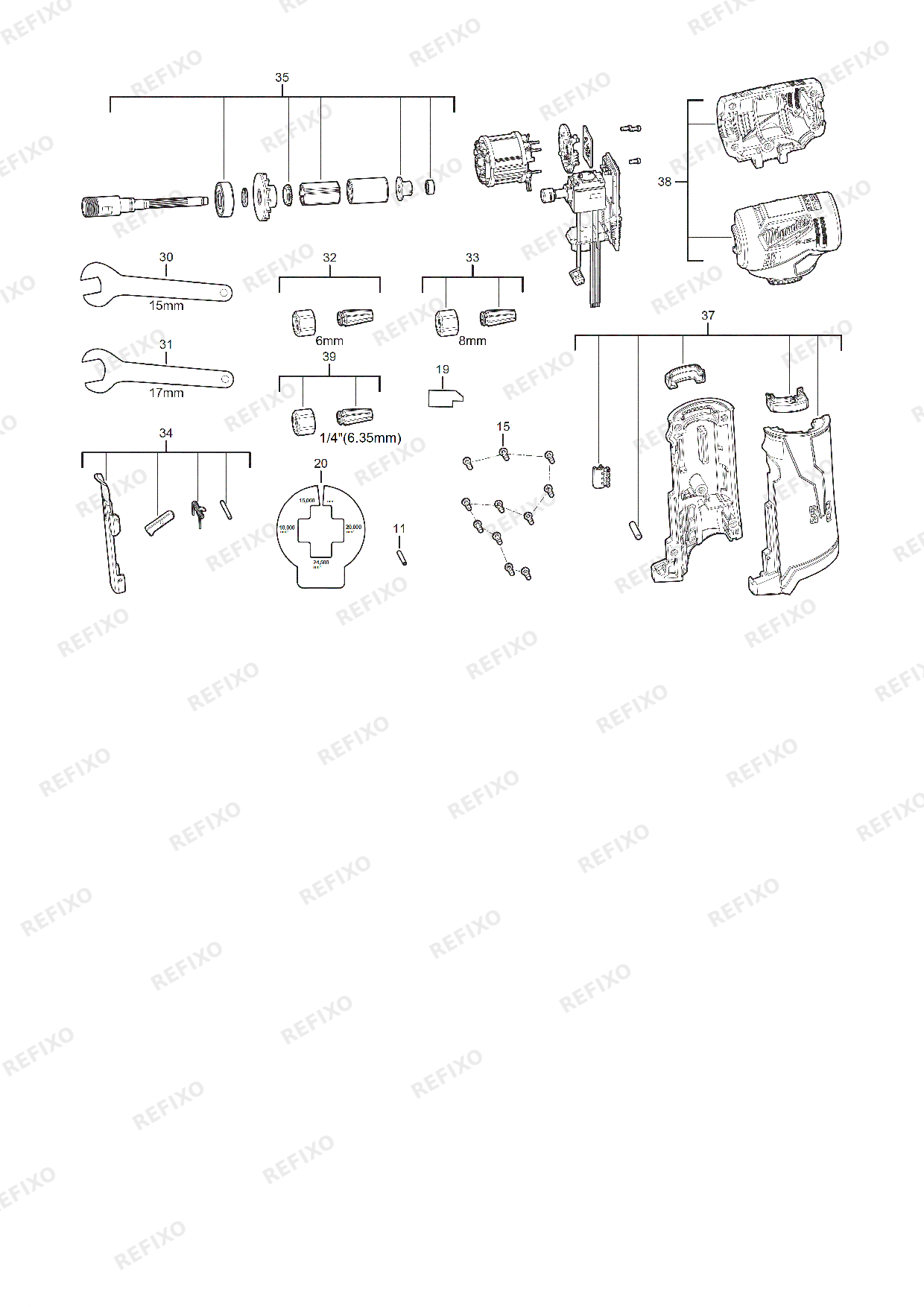 MILWAUKEE M12FDGA 0 4933471438 4000474552 — схема запчастей