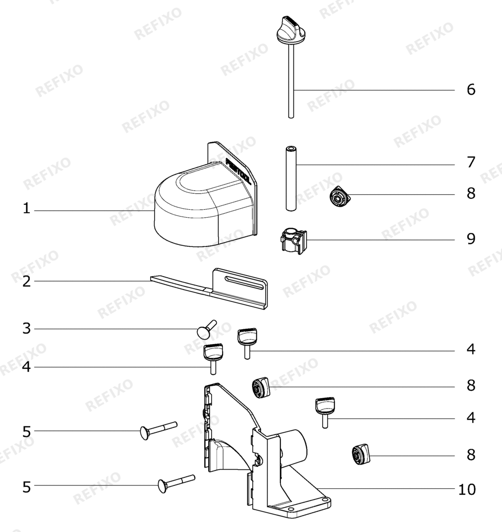 Festool BF-OF-CMS - Bogenfräshaube 494735 — схема запчастей