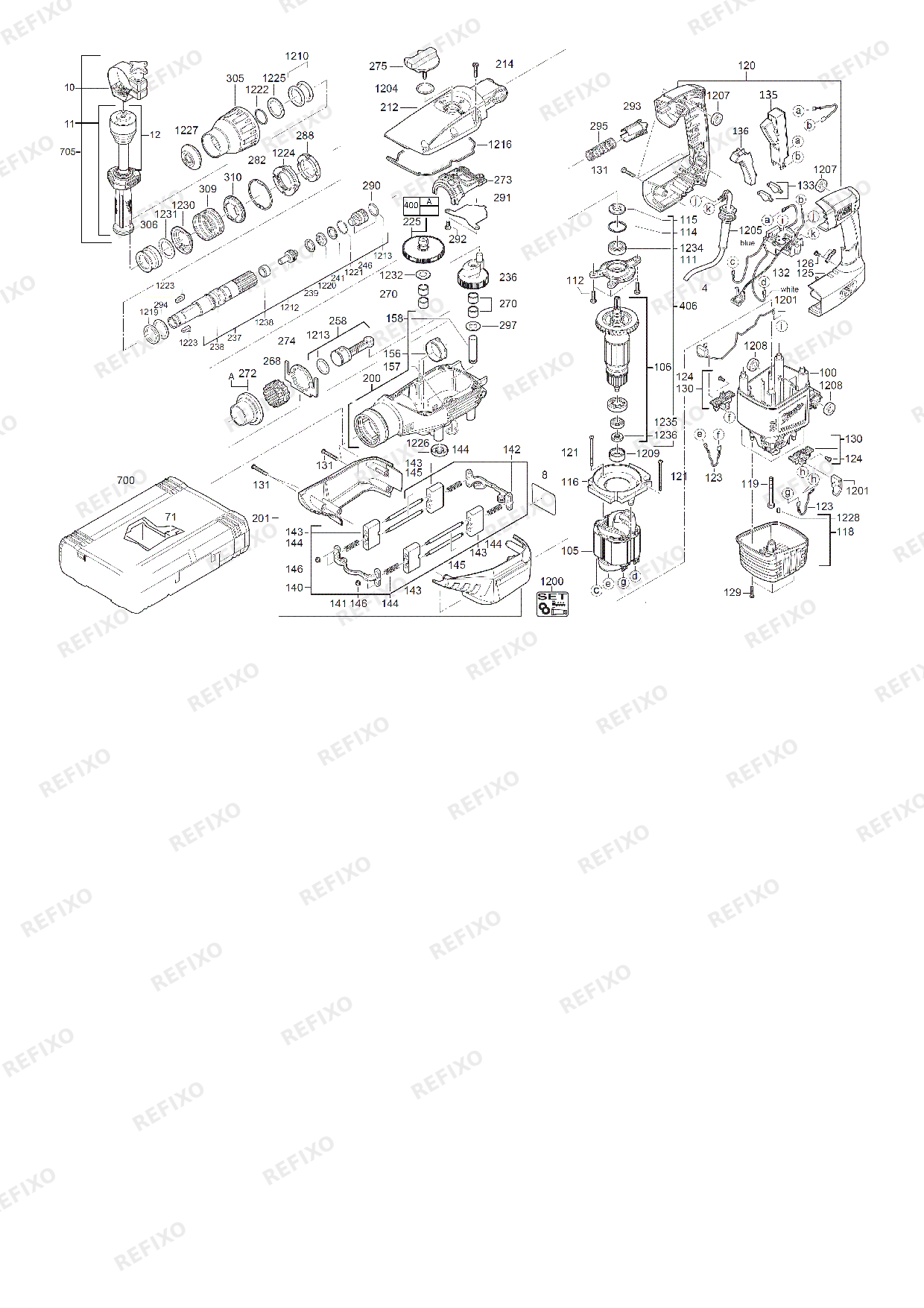 MILWAUKEE K750S 4933398601 4000463240 — схема запчастей