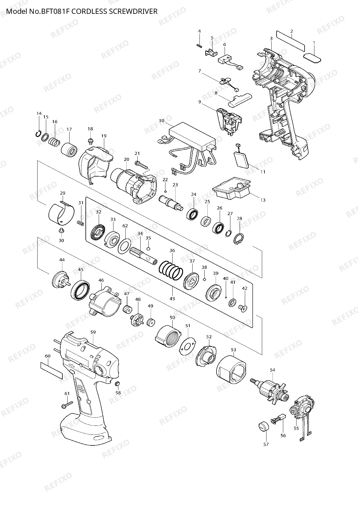 MAKITA BFT081F — схема запчастей