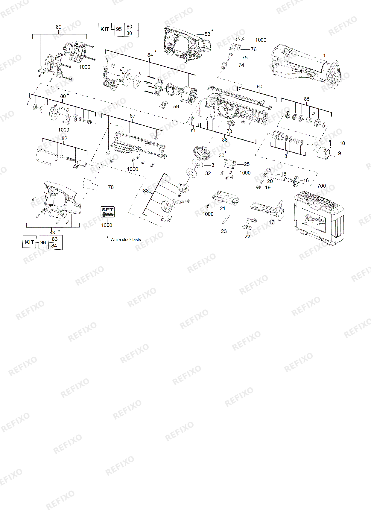 MILWAUKEE M18CSX 0 4933446085 4000448972 — схема запчастей