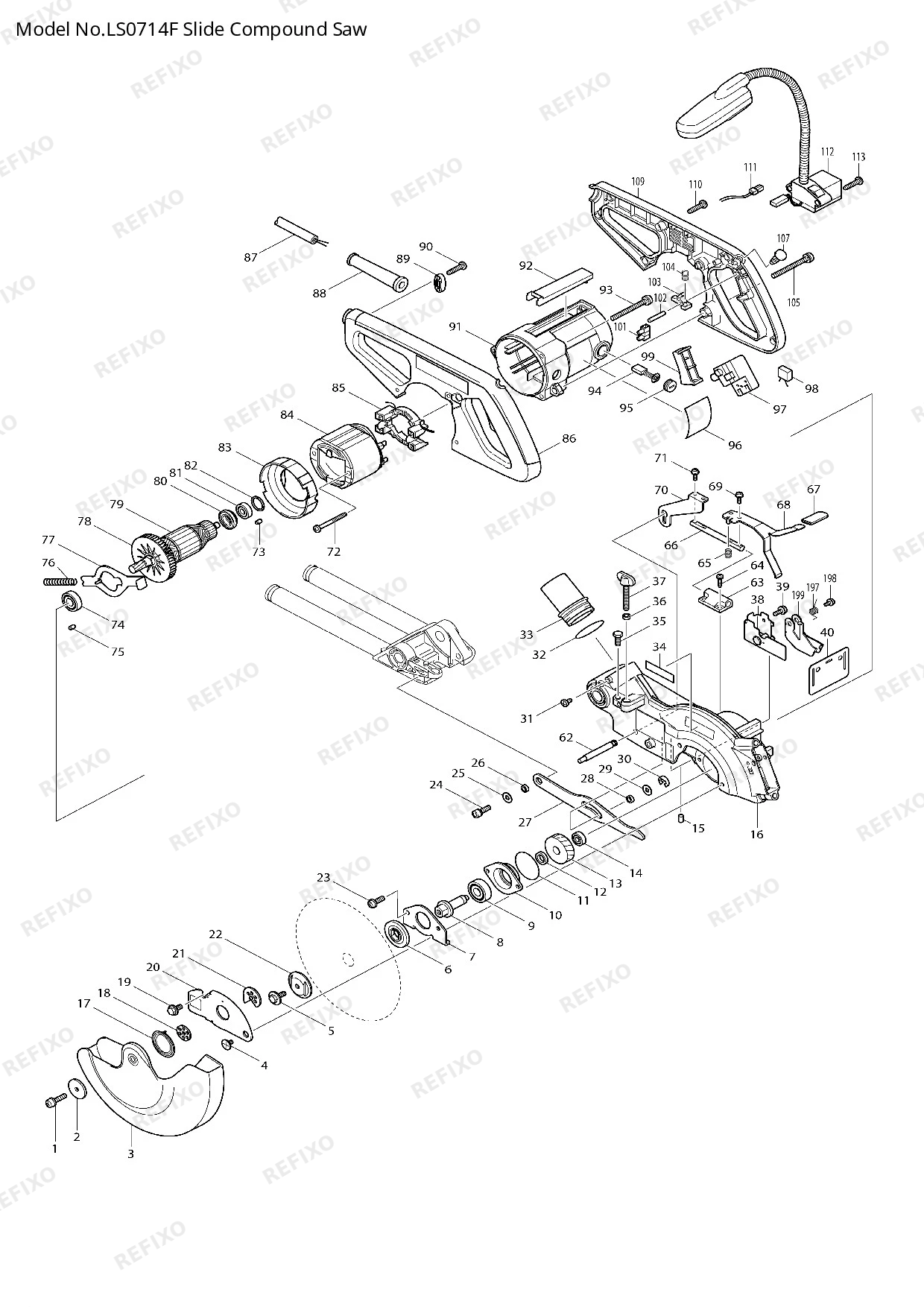 MAKITA LS0714F — схема запчастей