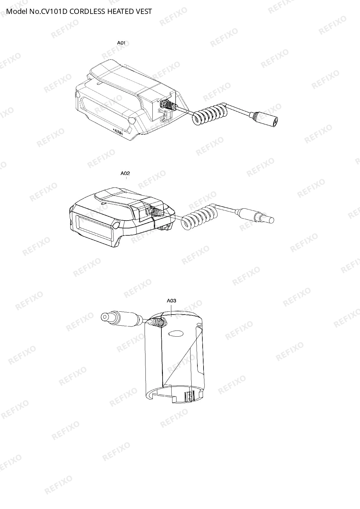 MAKITA CV101D — схема запчастей
