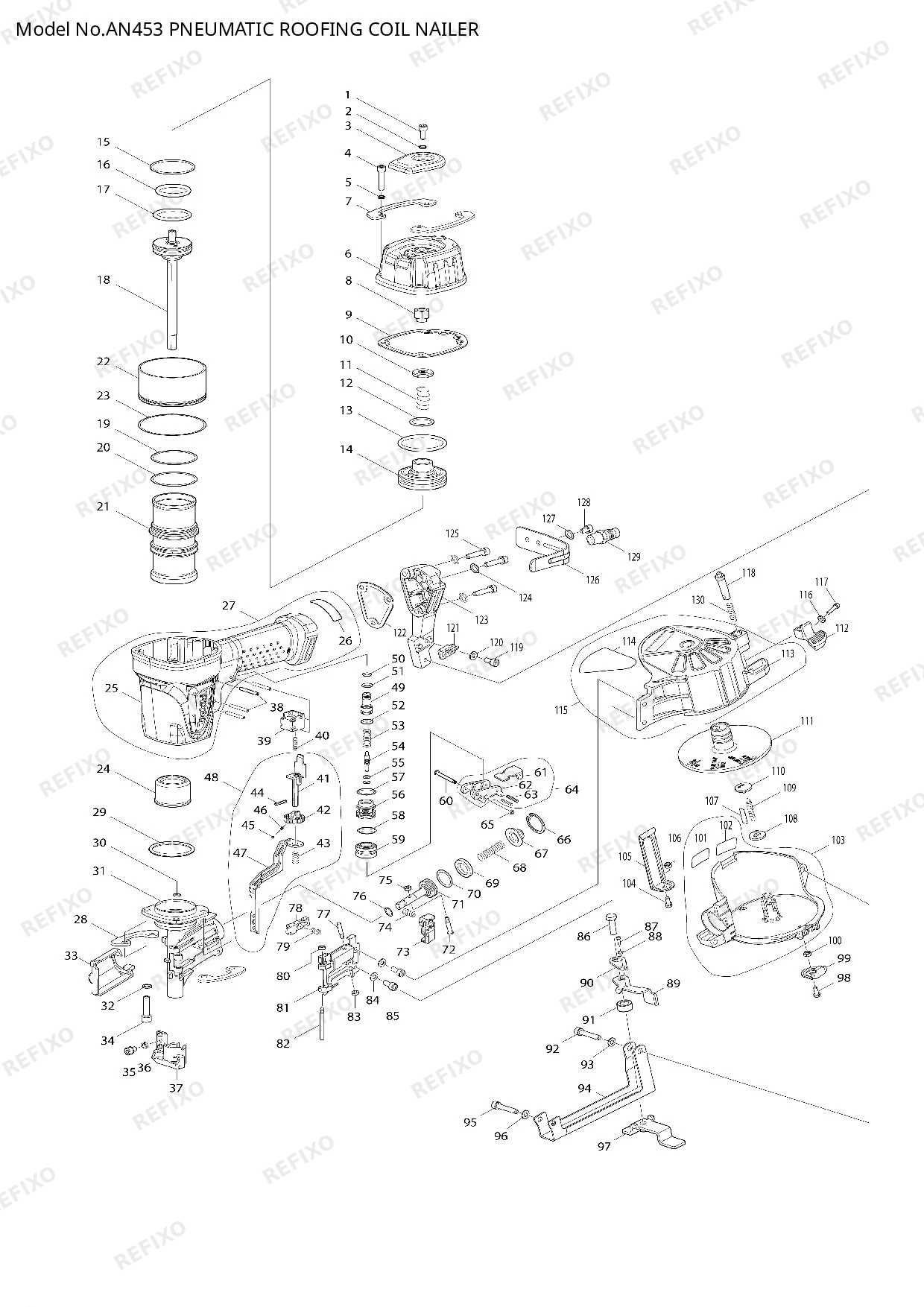MAKITA AN453 — схема запчастей