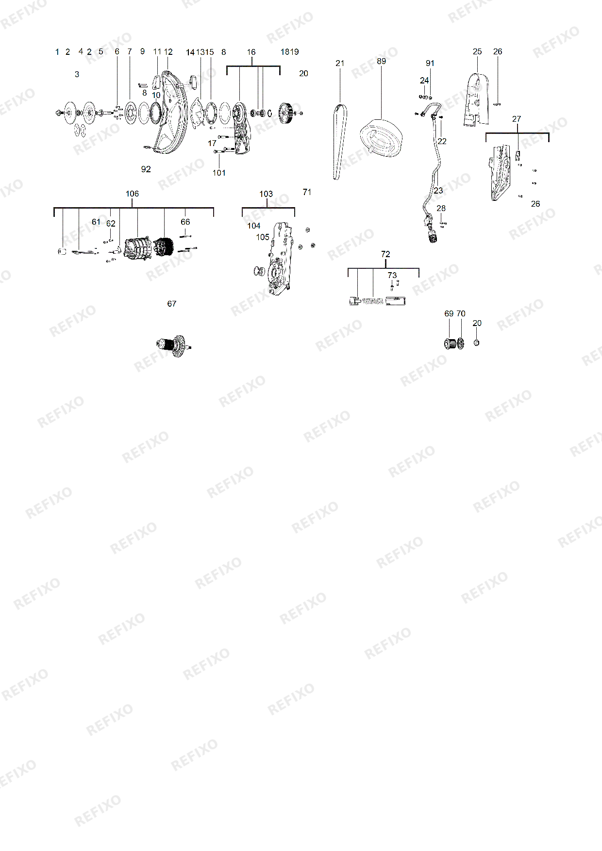 MILWAUKEE MXFCOS350 602 4933464881 4000474700 — схема запчастей
