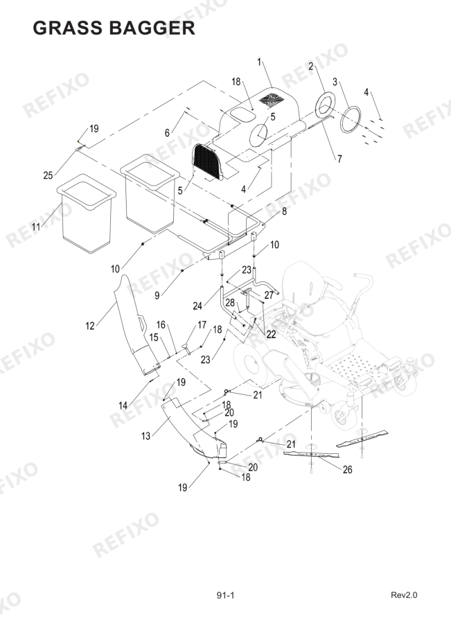 Greenworks 7500207 Exploded view — схема запчастей