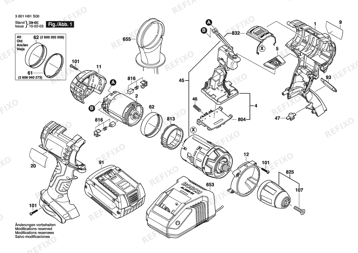 Bosch Аккумуляторный шуруповёрт GSR 18 VE-2LI | 18 V | 006 - JP (3 601 H61 S50) — схема запчастей