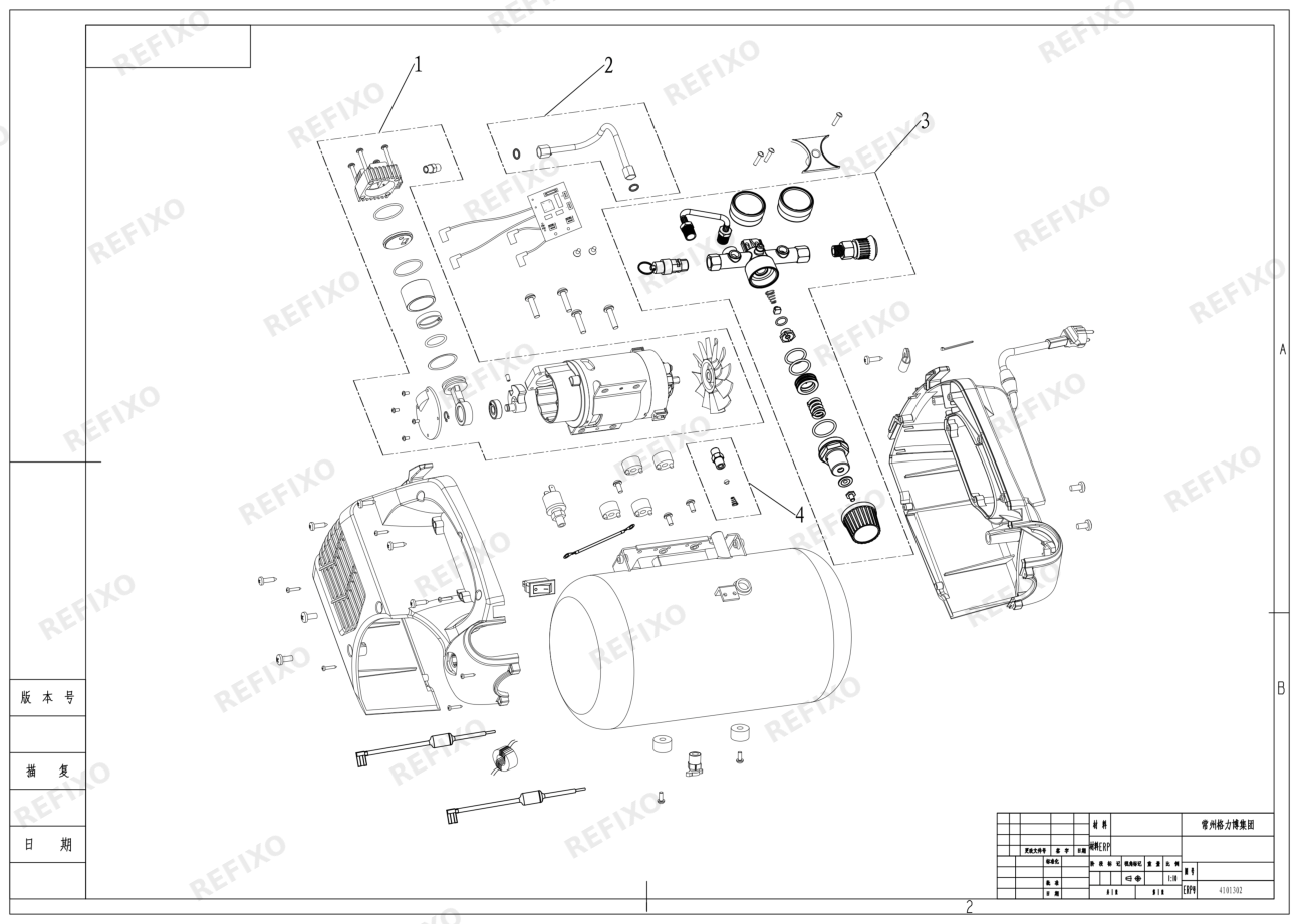 Greenworks 4101302_Exploded view — схема запчастей