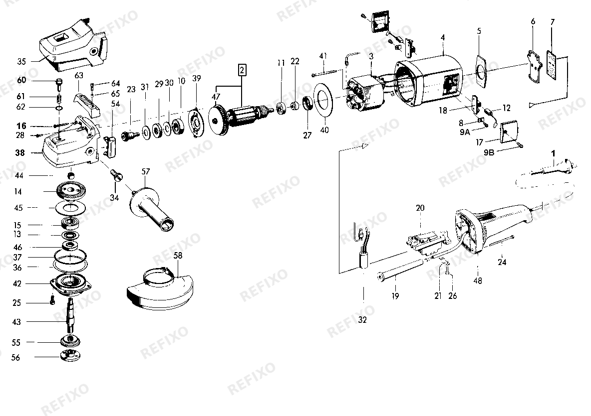 Flex LK 302 Winkelpolierer — схема запчастей