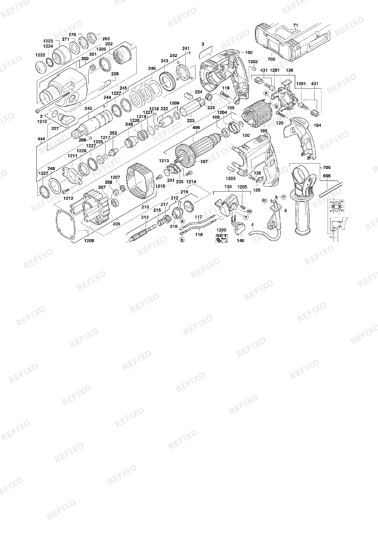 MILWAUKEE PFH242 4933384359 4000384360 — схема запчастей