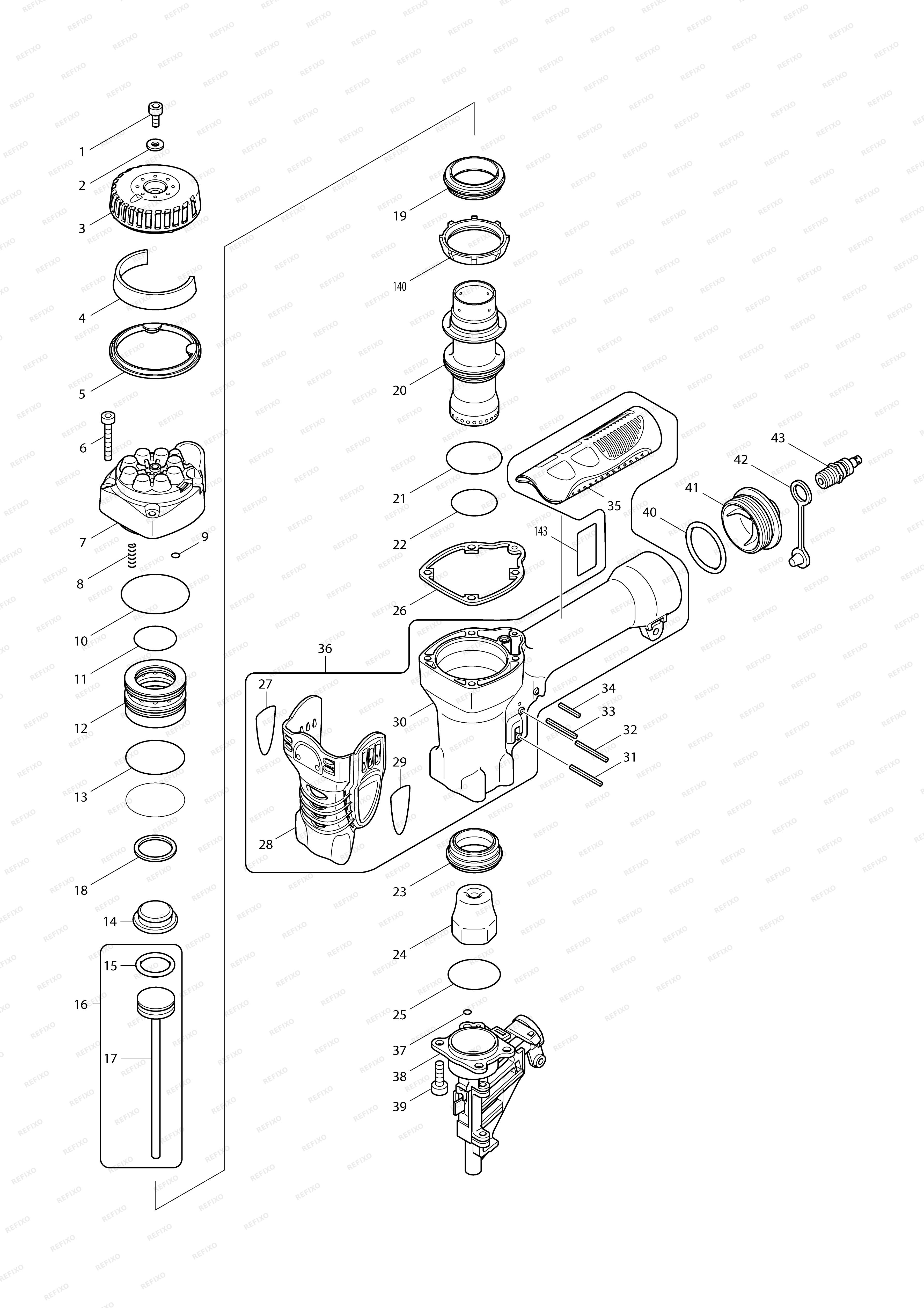 MAKITA AN610H — схема запчастей