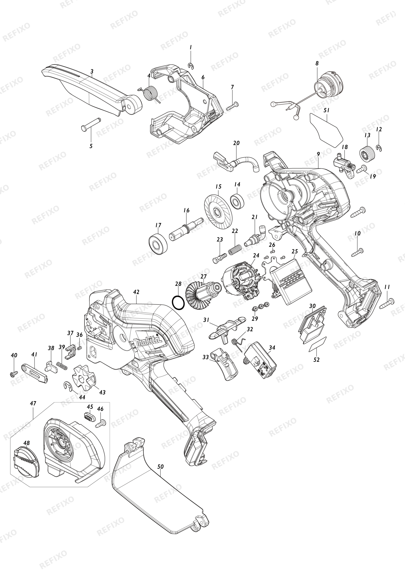 MAKITA UC100D — схема запчастей