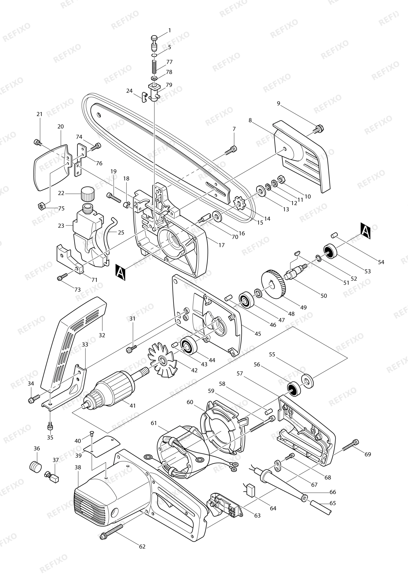 MAKITA 5016B — схема запчастей