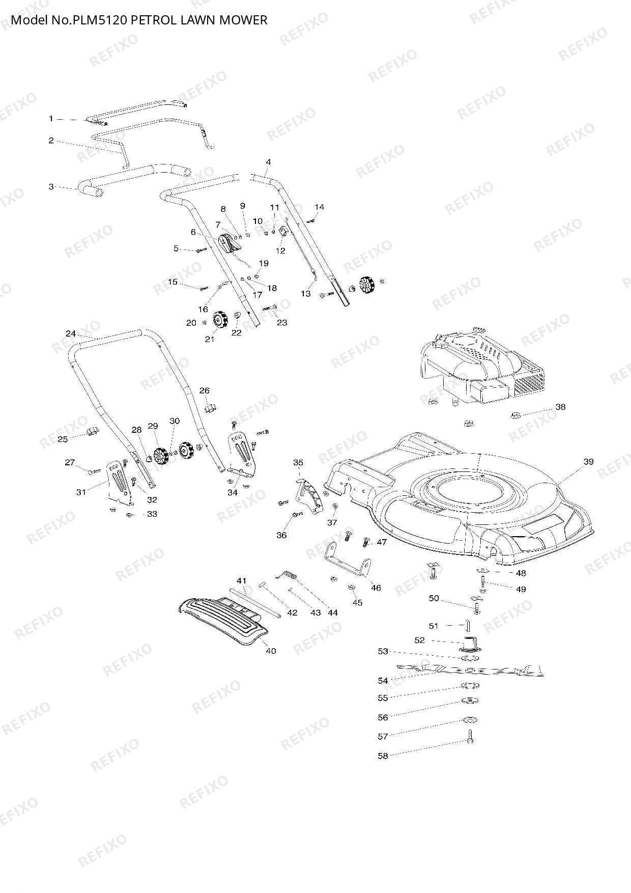 MAKITA PLM5120 — схема запчастей