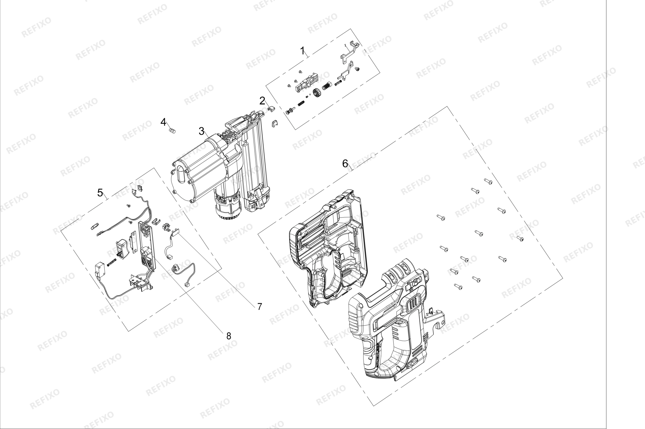 Greenworks 3400707RU Exploded view — схема запчастей