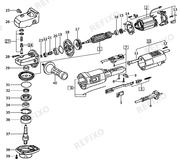 Festool RAP 80.02 E - Rotationspolierer 490043 — схема запчастей