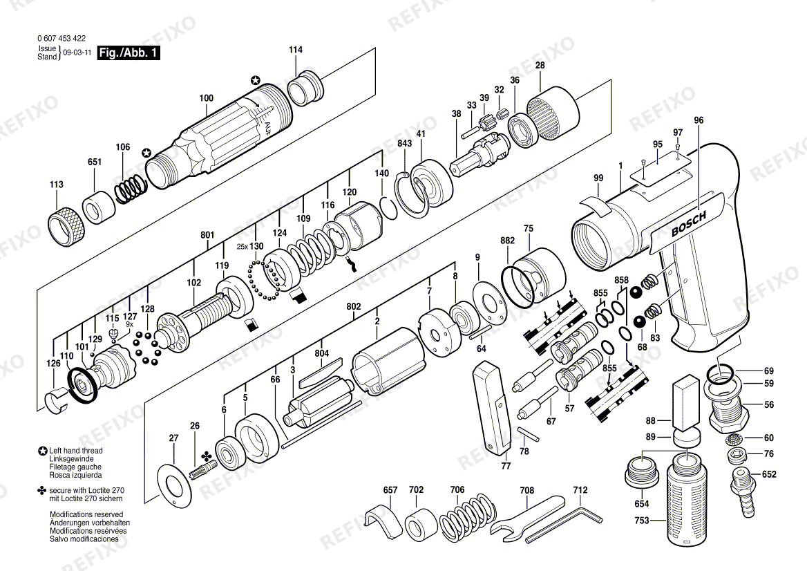 Bosch Pw- шуруповёрт -Ind 180 WATT-SERIE (0 607 453 422) — схема запчастей