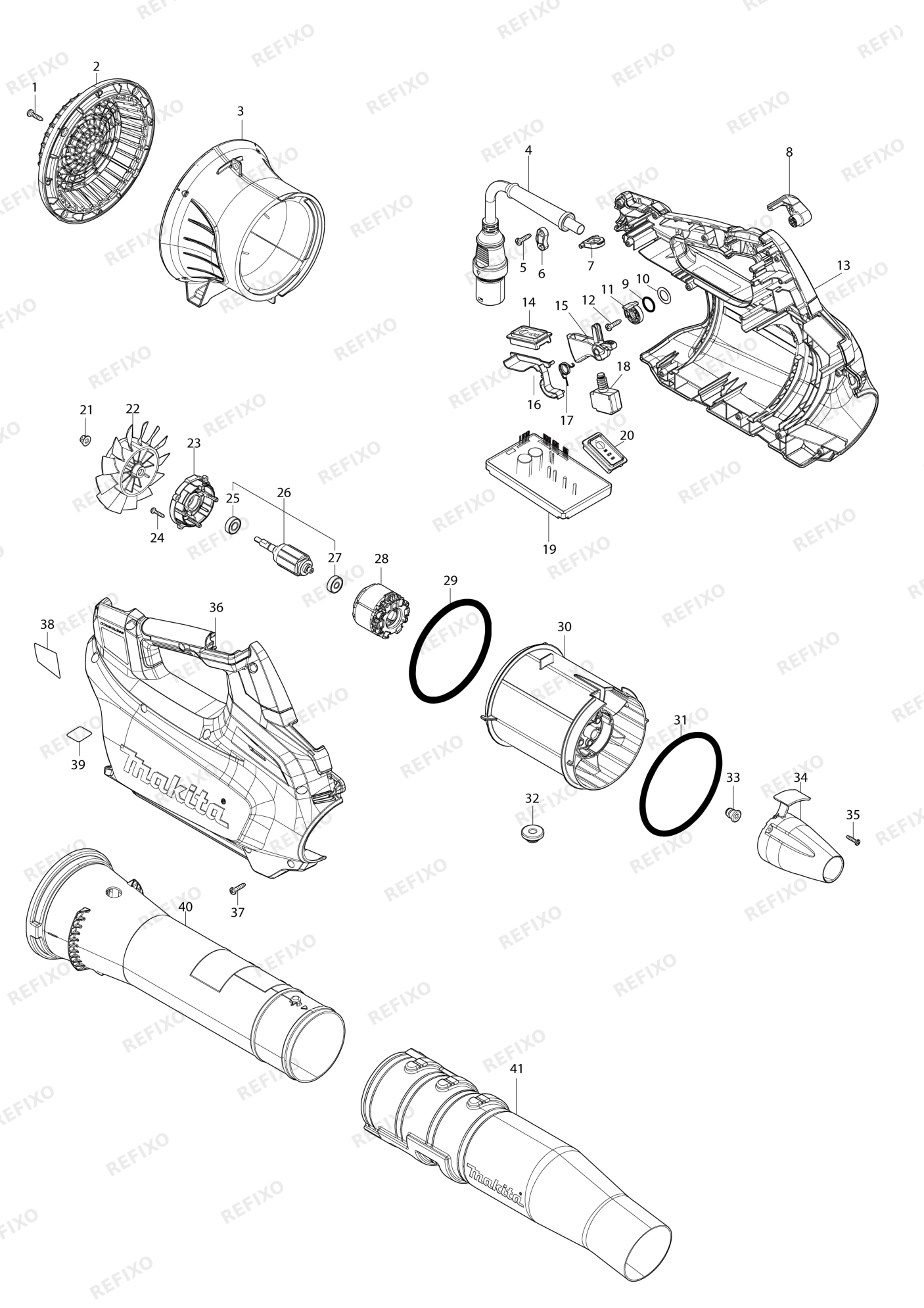 MAKITA UB003C — схема запчастей