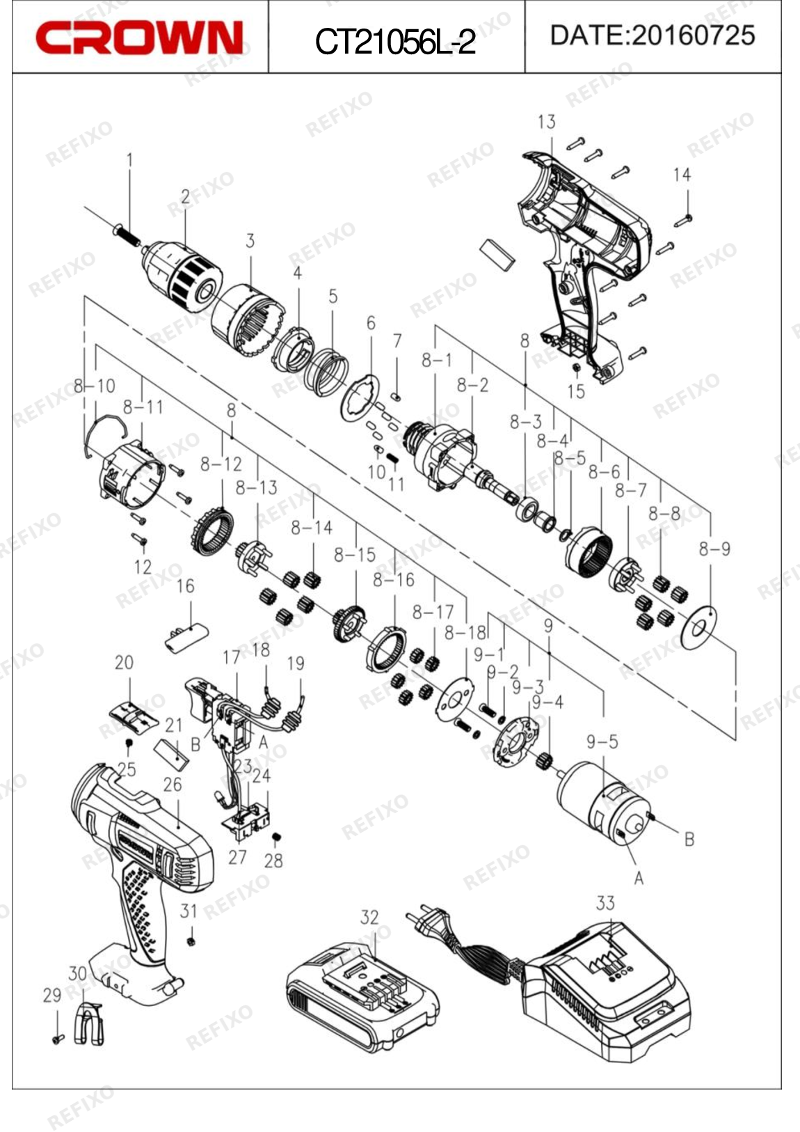 CROWN CT21056L 2 — схема запчастей