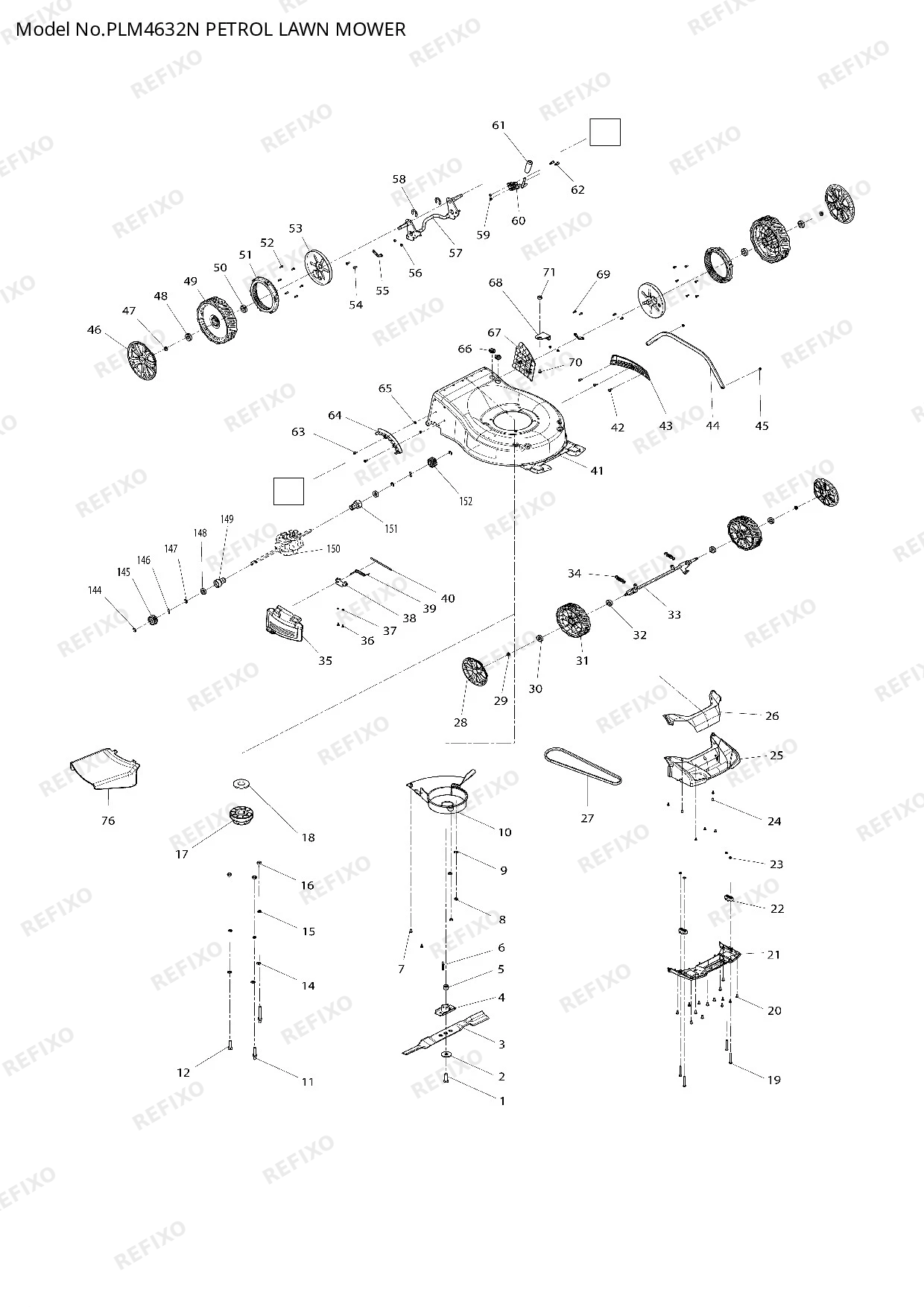 MAKITA PLM4632N — схема запчастей